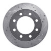 R1 00-02 Dodge Ram 3500 Front Right Drilled & Slotted Silver Brake Rotor