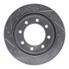 R1 00-02 Dodge Ram 3500 Front Right Drilled & Slotted Silver Brake Rotor