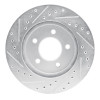 R1 91-02 Chrysler Voyager Front Right Drilled & Slotted Silver Brake Rotor