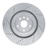 R1 13-25 Lexus IS500 Right Front Drilled & Slotted Silver Brake Rotor