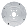 R1 13-25 Lexus IS500 Right Front Drilled & Slotted Silver Brake Rotor