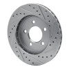 R1 91-02 Chrysler Grand Voyager Front Left Drilled & Slotted Silver Brake Rotor