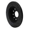R1 91-95 Toyota MR2 Rear Left Drilled & Slotted Black Brake Rotor
