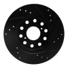 R1 91-95 Toyota MR2 Rear Left Drilled & Slotted Black Brake Rotor