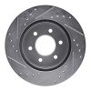 R1 97-02 Dodge Dakota 4WD Front Right Drilled & Slotted Silver Brake Rotor