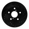 R1 91-95 Toyota MR2 Front Right Drilled & Slotted Black Brake Rotor