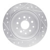 R1 98-10 Lexus IS300 Rear Right Drilled & Slotted Silver Brake Rotor