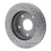 R1 94-99 Dodge Ram 1500 Pickup Front Left Drilled & Slotted Silver Brake Rotor
