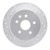 R1 98-10 Lexus GS430 Rear Left Drilled & Slotted Silver Brake Rotor