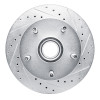 R1 94-99 Dodge Ram 1500 Pickup Front Right Drilled & Slotted Silver Brake Rotor