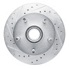 R1 94-99 Dodge Ram 1500 Pickup Front Left Drilled & Slotted Silver Brake Rotor EDZ-40076L