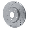 R1 92-10 Lexus IS300 Front Left Drilled & Slotted Silver Brake Rotor