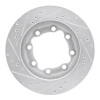 R1 92-00 Chevrolet K3500 Front Right Drilled & Slotted Silver Brake Rotor