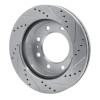 R1 92-00 Chevrolet K3500 Front Left Drilled & Slotted Silver Brake Rotor