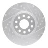 R1 05-25 Audi A3 Quattro Front Right Drilled & Slotted Silver Brake Rotor