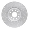 R1 05-25 Audi A3 Quattro Front Right Drilled & Slotted Silver Brake Rotor