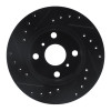 R1 88-92 Geo Prizm Front Right Drilled & Slotted Black Brake Rotor