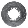 R1 88-00 Chevrolet Suburban 1500 Front Left Drilled & Slotted Silver Brake Rotor