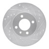 R1 86-08 Volkswagen Jetta Sedan Front Right Drilled & Slotted Silver Brake Rotor