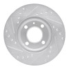 R1 86-08 Volkswagen Jetta Sedan Front Right Drilled & Slotted Silver Brake Rotor