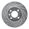 R1 86-08 Volkswagen Quantum Front Left Drilled & Slotted Silver Brake Rotor