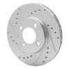 R1 86-08 Volkswagen Quantum Front Left Drilled & Slotted Silver Brake Rotor