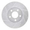 R1 92-08 Audi A4 (USA/Canada) Front Left Drilled & Slotted Silver Brake Rotor