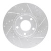 R1 92-08 Audi A4 (USA/Canada) Front Left Drilled & Slotted Silver Brake Rotor