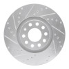 R1 98-09 Audi A4 Quattro Front Left Drilled & Slotted Silver Brake Rotor