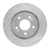 R1 05-22 Mitsubishi Outlander PHEV Front Right Drilled & Slotted Silver Brake Rotor