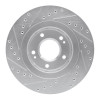 R1 05-22 Mitsubishi Outlander PHEV Front Right Drilled & Slotted Silver Brake Rotor