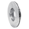 R1 05-22 Mitsubishi Outlander Front Left Drilled & Slotted Silver Brake Rotor