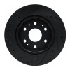 R1 23-25 Chevrolet Colorado Front Right Drilled & Slotted Black Brake Rotor