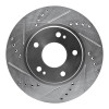 R1 00-24 Chrysler SEBRING Front Left Drilled & Slotted Silver Brake Rotor