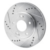R1 00-24 Chrysler SEBRING Front Left Drilled & Slotted Silver Brake Rotor