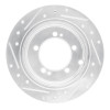 R1 94-07 Chrysler SEBRING Rear Right Drilled & Slotted Silver Brake Rotor