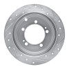 R1 94-07 Chrysler SEBRING Rear Left Drilled & Slotted Silver Brake Rotor