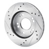 R1 90-05 Chrysler SEBRING Front Right Drilled & Slotted Silver Brake Rotor