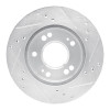 R1 90-05 Chrysler SEBRING Front Left Drilled & Slotted Silver Brake Rotor