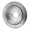 R1 10-24 Infiniti QX56 Rear Left Drilled & Slotted Silver Brake Rotor