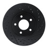 R1 01-07 Buick Rendezvous Front Right Drilled & Slotted Black Brake Rotor