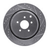 R1 09-24 Infiniti Q70 Rear Right Drilled & Slotted Silver Brake Rotor