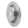 R1 09-24 Infiniti Q70 Rear Right Drilled & Slotted Silver Brake Rotor