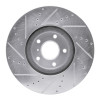 R1 07-15 Infiniti G35 Front Right Drilled & Slotted Silver Brake Rotor