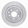 R1 07-15 Infiniti G37 Rear Right Drilled & Slotted Silver Brake Rotor