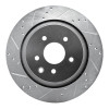 R1 07-15 Infiniti G37 Rear Left Drilled & Slotted Silver Brake Rotor