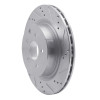 R1 03-08 Infiniti G35 Rear Right Drilled & Slotted Silver Brake Rotor