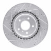R1 03-08 Infiniti G35 Front Right Drilled & Slotted Silver Brake Rotor