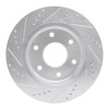 R1 05-07 Infiniti QX56 Front Right Drilled & Slotted Silver Brake Rotor EDZ-67096R