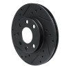 R1 88-20 Chevrolet SPARK (Mexico) Front Left Drilled & Slotted Black Brake Rotor